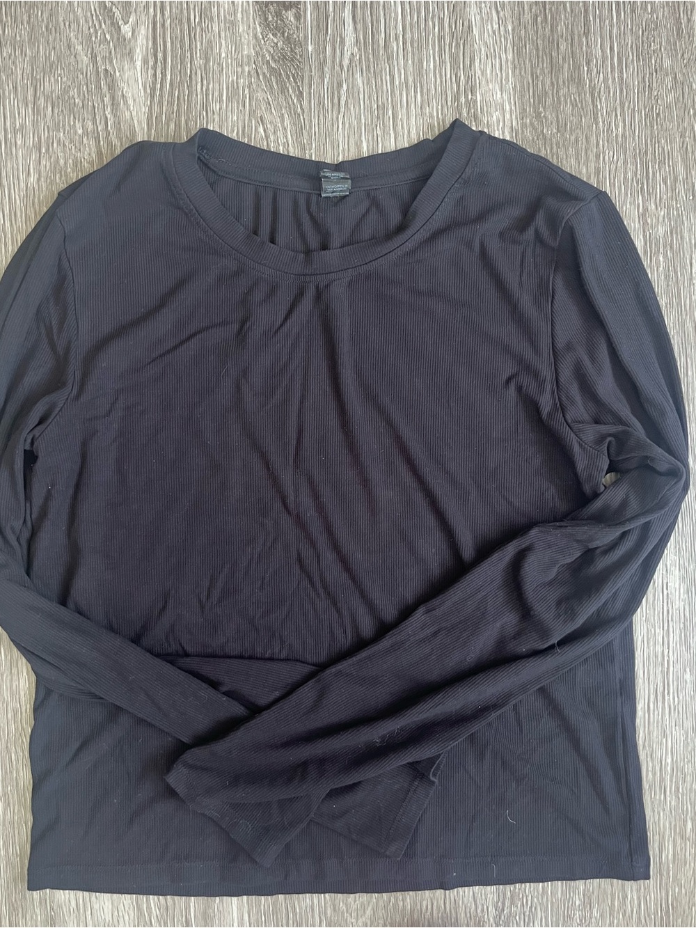 Zobha Black Long-Sleeve Crewneck Top